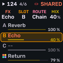 Shared effects rack