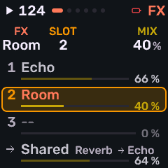 Track effects rack
