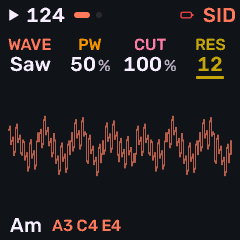Stage with a sound knob turning